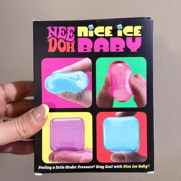 NeeDoh Nice Ice Baby Schylling Squishy Cube Fidget Toy 4 Pack NWT Sensory Stress - Picture 3 of 3
